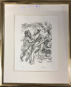 A framed Kokoschka print 3/50,