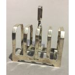 A silver toast rack