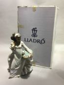 A large boxed Lladro matt figurine,