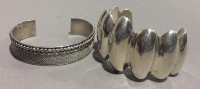 Two silver bangles