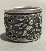 A Chinese silver ring