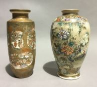 Two 19th century Japanese Satsuma vases