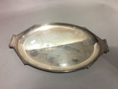 A silver plated tray