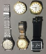 Five gentleman's automatic wristwatches