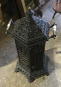 A Victorian cast iron heater
