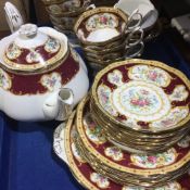 A Royal Albert Lady Hamilton pattern tea set