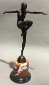 An Art Deco style bronze figurine