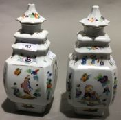 A pair of 19th century Samson vases