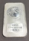 A fine silver ingot