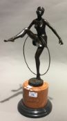 An Art Deco style bronze figurine