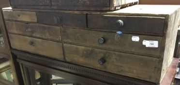 A small Victorian bank of drawers