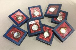 Eight pocket watches