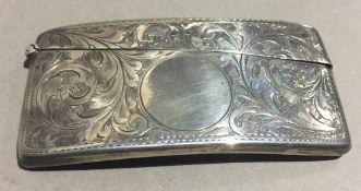 A silver card case