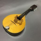 An eight string mandolin,