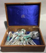 A box of plated cutlery