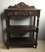 A Victorian carved oak buffet