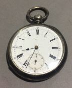 A silver pocket watch