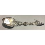 A Victorian silver spoon,