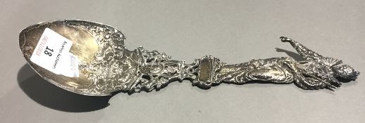 A Victorian silver spoon,