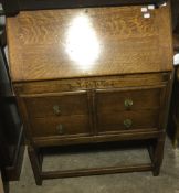 An early 20th century oak bureau