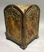 A 19th century French gilt bronze and tortoiseshell mounted table cabinet