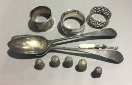 A quantity of silver items