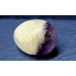 Blue John stone egg (length 5cm)