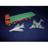 Dinky Supertoys Foden Flatbed Truck and two Dinky aircraft