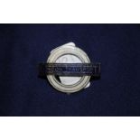 London Transport blue & white enamel cap badge