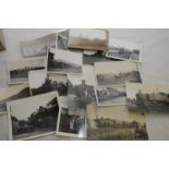 Small box of black and white railway photographs (small format)