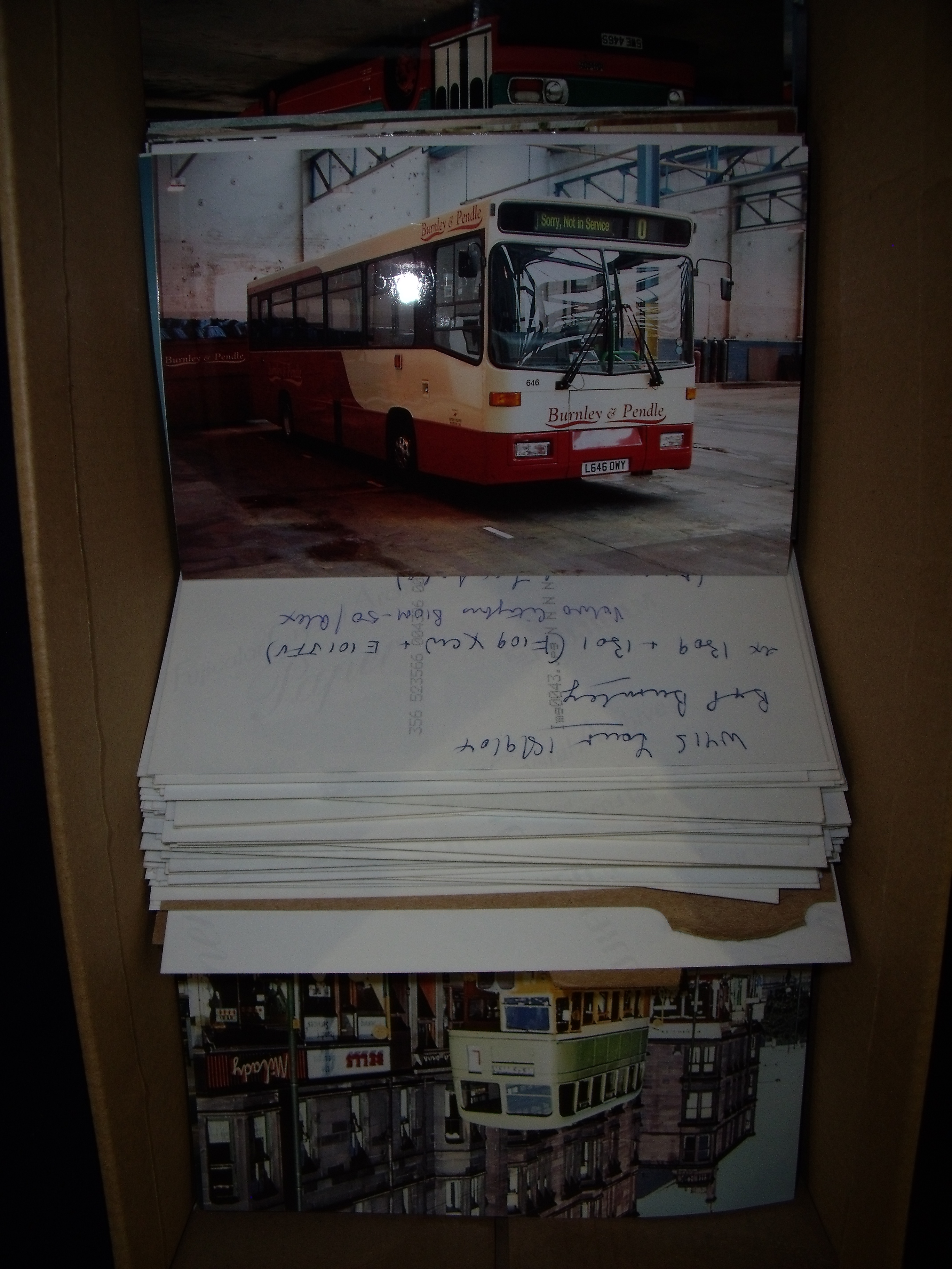 Large selection of bus related photographs in one box