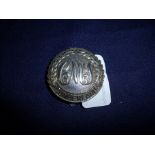 CMS Cumberland white metal circular cap badge