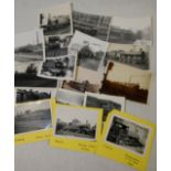 Small box of black and white railway photographs (small format)