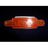 Railway enamel North East region "Ticket Collector" totem cap badge by JR Gaunt London