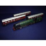 Hornby two rail OO gauge "Duchess of Atholl" 1980s tender powered with three passenger carriages