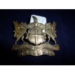London Tramways Limited gilt metal Motorman cap badge