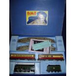 Hornby Dublo boxed three rail passenger railway set with Silver King No 60016 loco and tender