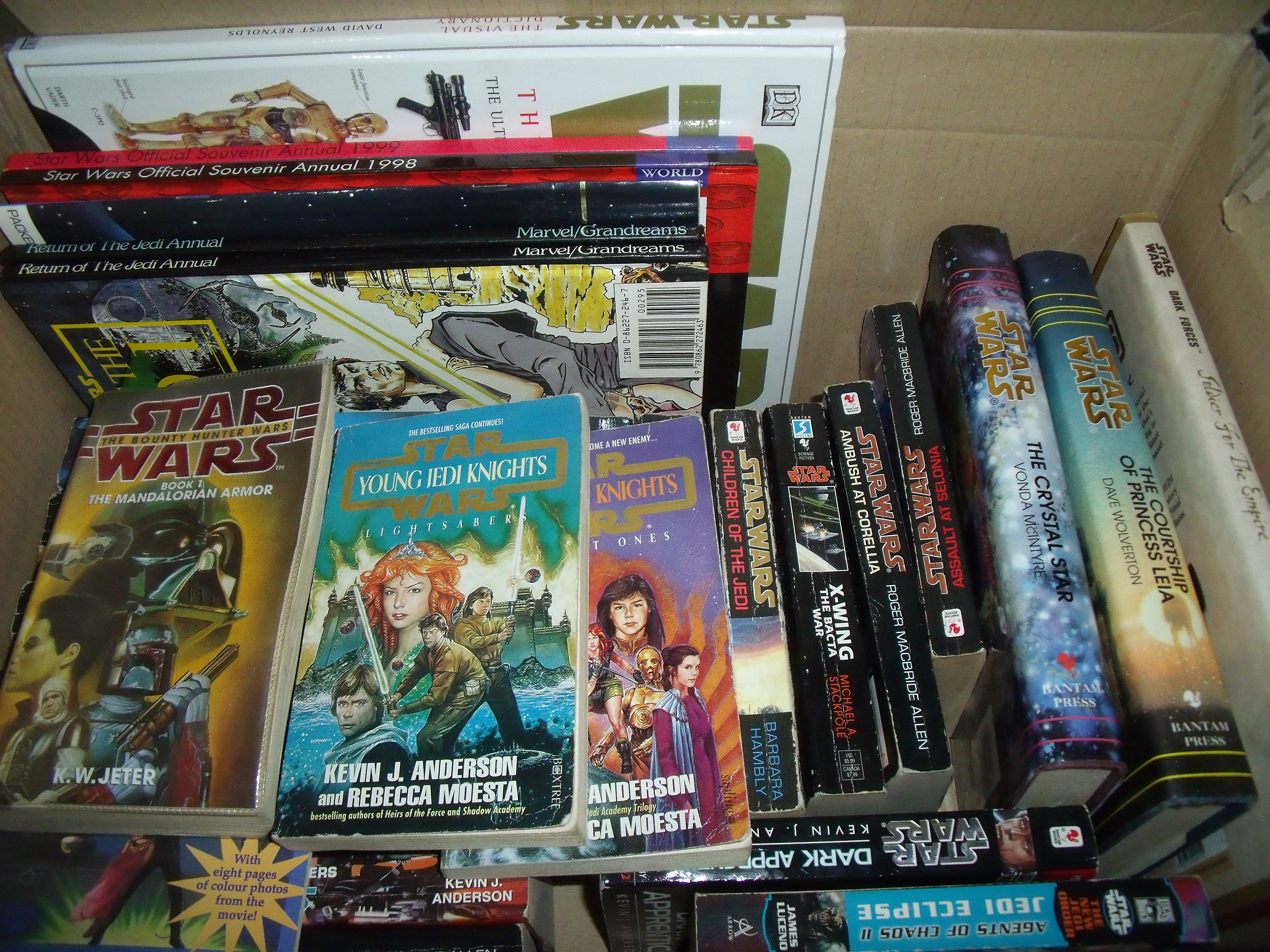 Large selection of Star Wars books including Original Series, hardback and paperback,