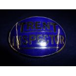 Large enamel Trent Inspectors cap badge by L Simpson of London