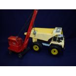 Tonka XMB-975 Dumper Truck and a Jones mobile Crane made by K & L Step Founders and Engineers Ltd