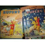 Large selection of children's annuals including mostly Rupert the Bear and some of The Beano