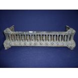 Small Victorian cast metal fire hearth with pierced detail (55cm x 25cm)