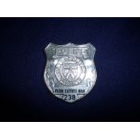 Canadian Police Toronto Metropolitan Plain Clothes Man 238 shield shaped badge