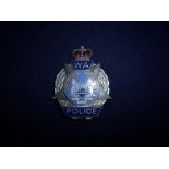 Australian WA Police enamel cap badge,