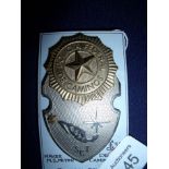 De Caminos Policia Federal cap badge with makers mark for M.S.