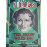 Framed poster for Gracie Fields in The Show Goes On, Produced and Directed by Basil Dean,