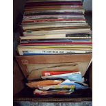 Large quantity of various LP & single records including 'Johnny Cash', 'Glenn Miller',