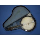 Cased Melody Meter 8 string banjo/mandolin