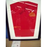 Framed and mounted 1966 England World Cup winners souvenir shirt signed by Nobby Styles with