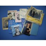 Box of various Gracie Fields memorabilia including pictures, books,